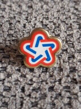 Vintage Bicentennial Star Enamel Star Pin - Red, Blue & White